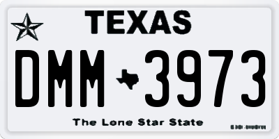 TX license plate DMM3973