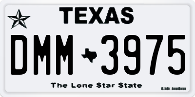 TX license plate DMM3975