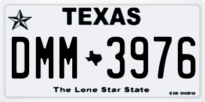 TX license plate DMM3976