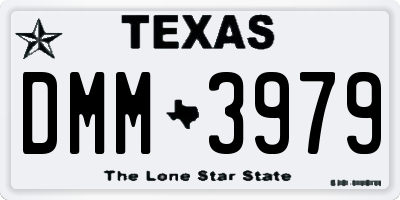 TX license plate DMM3979