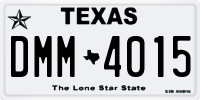TX license plate DMM4015