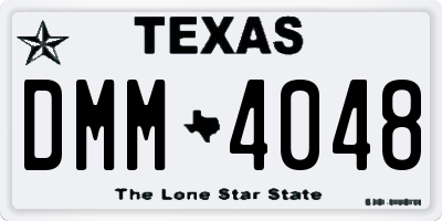 TX license plate DMM4048