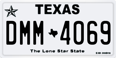 TX license plate DMM4069