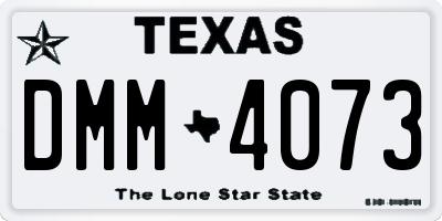 TX license plate DMM4073