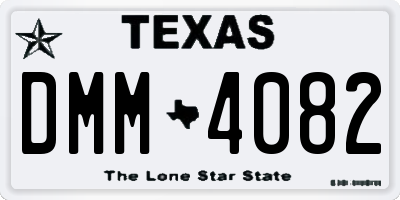 TX license plate DMM4082