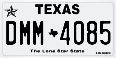 TX license plate DMM4085