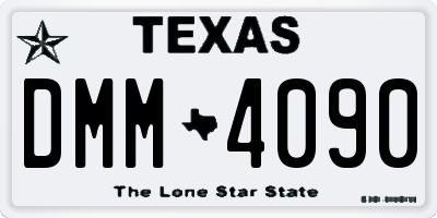 TX license plate DMM4090
