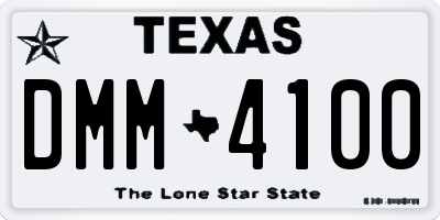 TX license plate DMM4100
