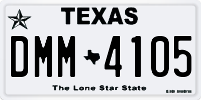 TX license plate DMM4105