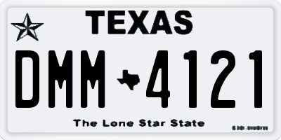 TX license plate DMM4121