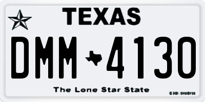 TX license plate DMM4130