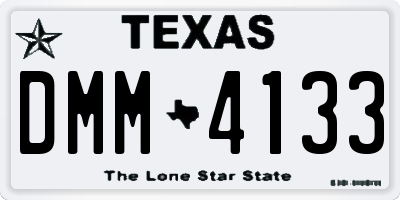 TX license plate DMM4133