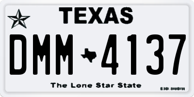 TX license plate DMM4137