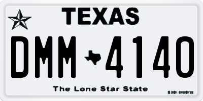 TX license plate DMM4140