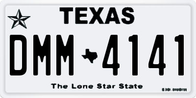 TX license plate DMM4141