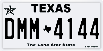 TX license plate DMM4144