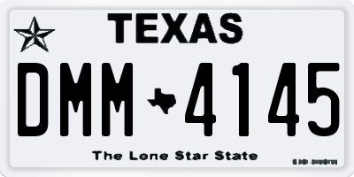 TX license plate DMM4145