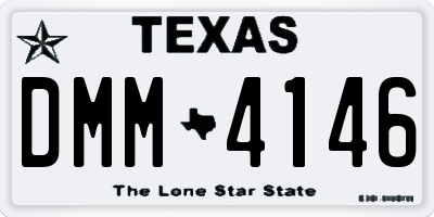 TX license plate DMM4146
