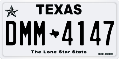 TX license plate DMM4147