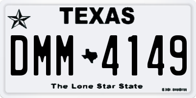 TX license plate DMM4149