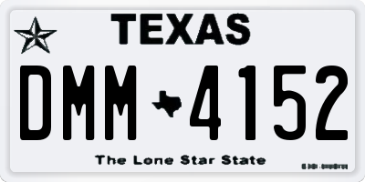 TX license plate DMM4152