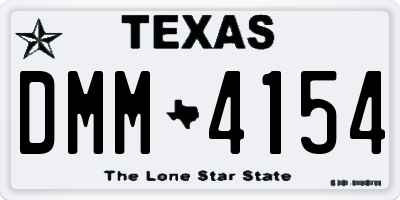 TX license plate DMM4154