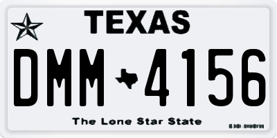 TX license plate DMM4156