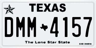 TX license plate DMM4157