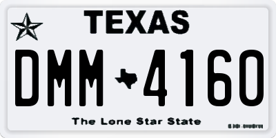 TX license plate DMM4160