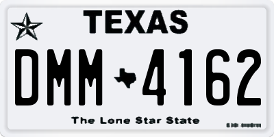 TX license plate DMM4162