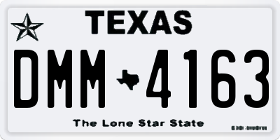 TX license plate DMM4163