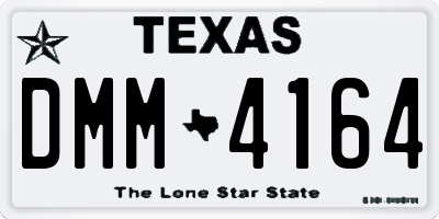 TX license plate DMM4164