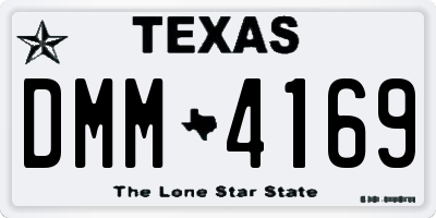 TX license plate DMM4169
