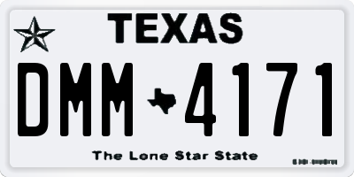 TX license plate DMM4171