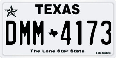 TX license plate DMM4173