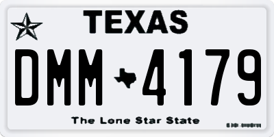 TX license plate DMM4179