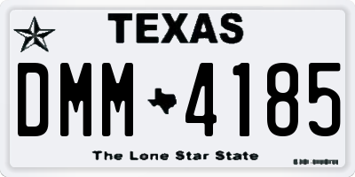 TX license plate DMM4185
