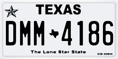 TX license plate DMM4186
