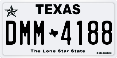 TX license plate DMM4188