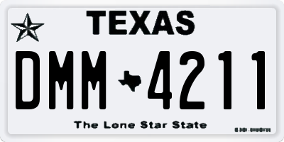 TX license plate DMM4211