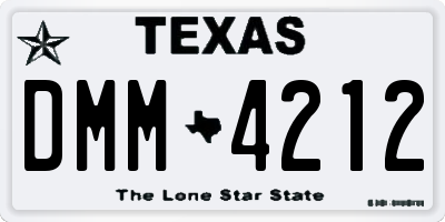TX license plate DMM4212