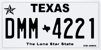 TX license plate DMM4221