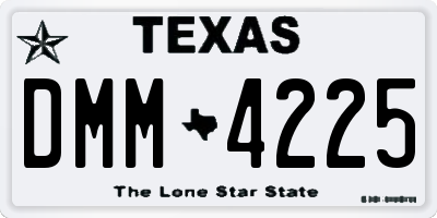 TX license plate DMM4225