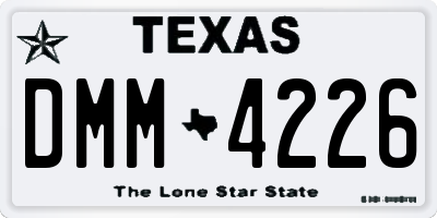 TX license plate DMM4226