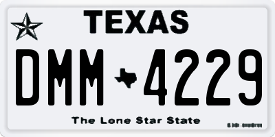 TX license plate DMM4229