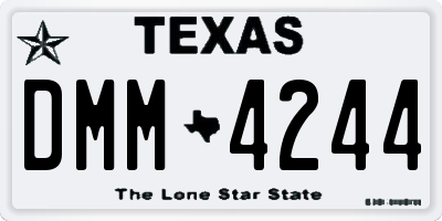 TX license plate DMM4244
