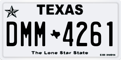 TX license plate DMM4261