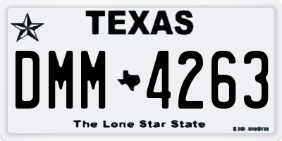 TX license plate DMM4263