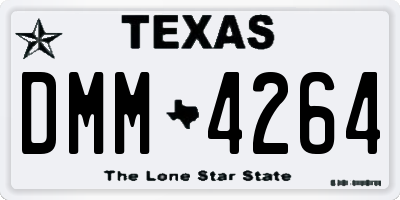 TX license plate DMM4264