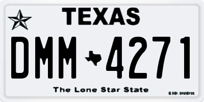 TX license plate DMM4271